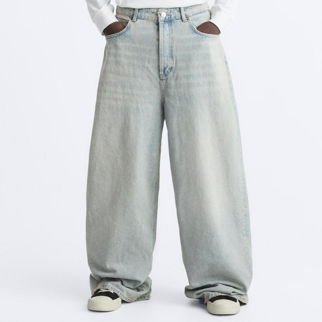 完売品 ZARA ザラ オーバーダイ BAGGY バギー デニムパンツ EU40 完売品 ZARA ザラ オーバーダイ BAGGY バギー デニムパンツ EU40
