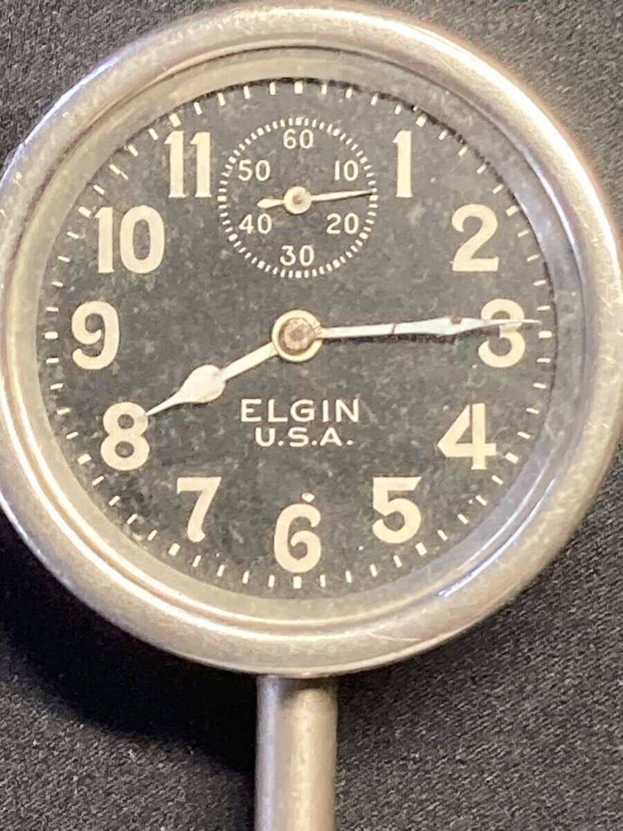 アンティーク CAR.CLOCK? 置時計 アナログ時計 珍品 ELGIN USA オールドカー ジャンクの画像4