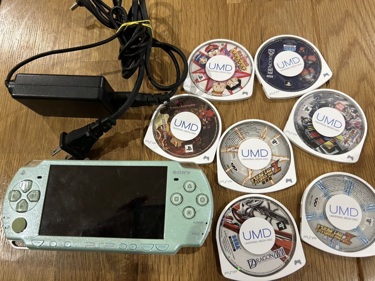 SONY PSP-2000 ミント・グリーン ソフト7本付き_画像1