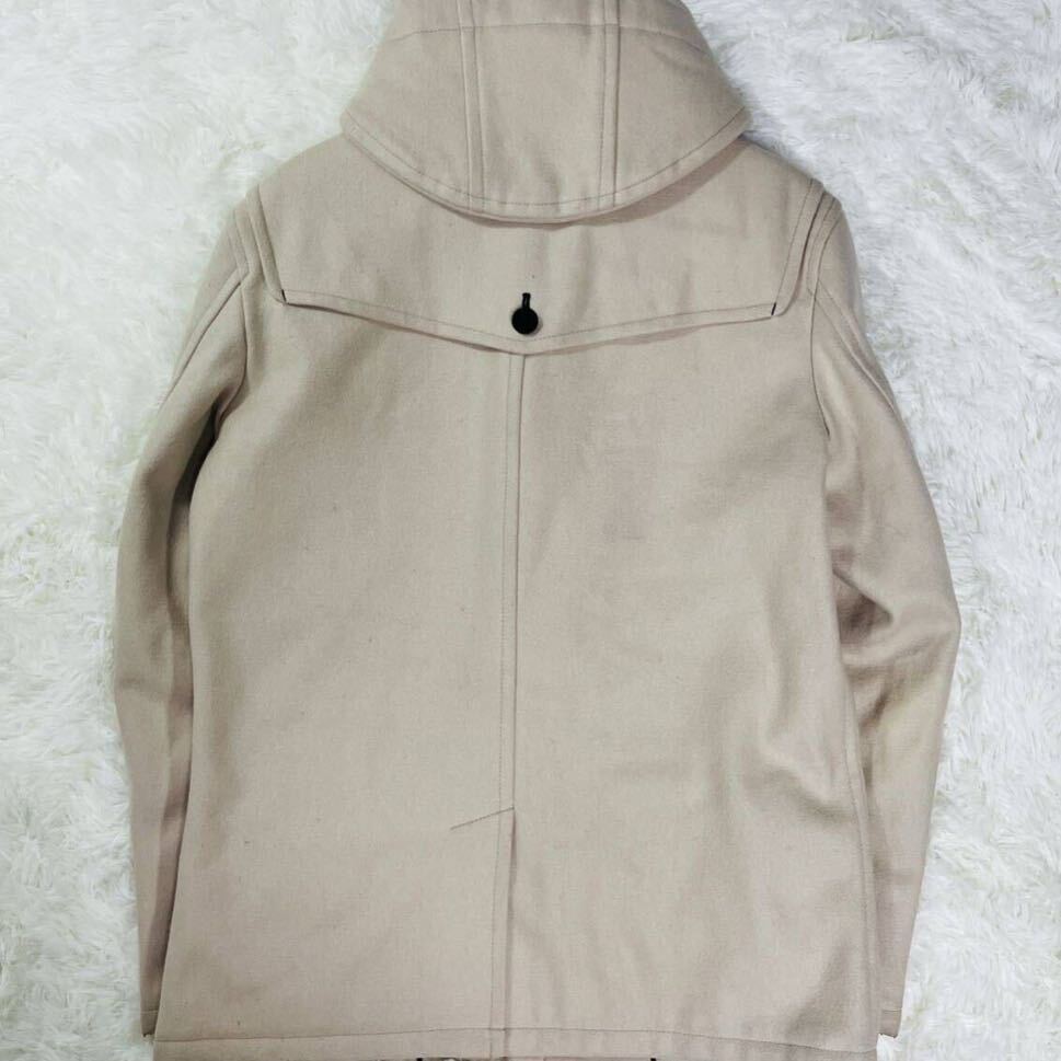 [ overwhelming noba check!]L size Burberry Black Label BURBERRY BLACK LABEL duffle coat quilting wool wool spring winter beige 