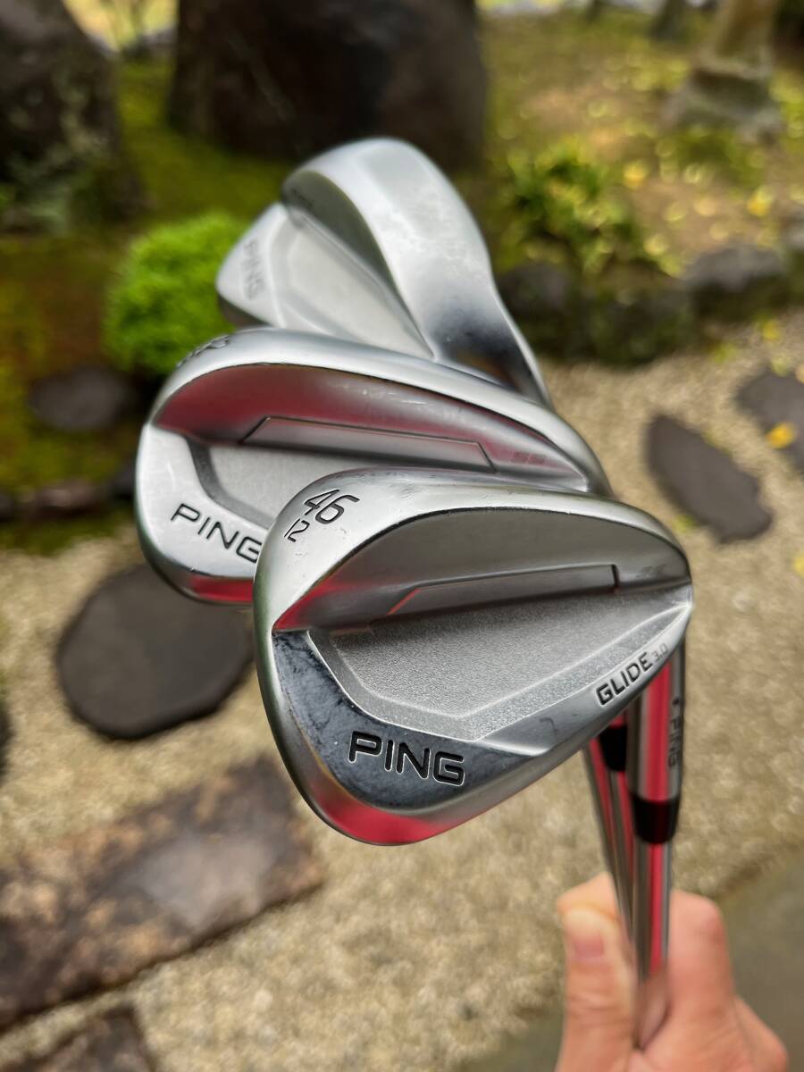 PING GLIDE 3.0 ピン グライド ウェッジ 3本セット　46／52／58 モーダス105 Flex-S 中古品_画像1