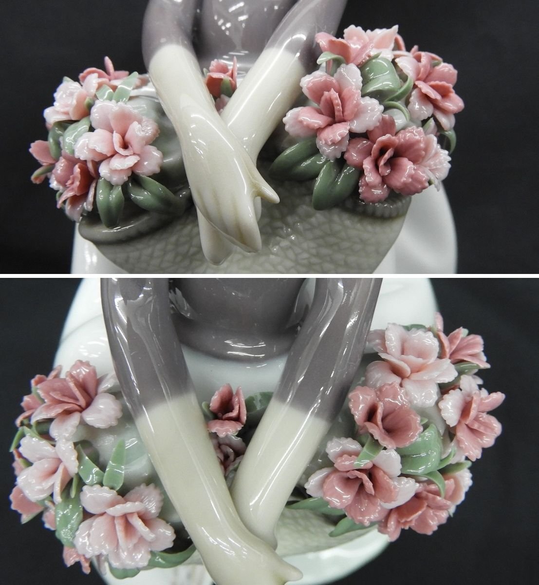 【中古品】LLADRO リヤドロ フィギュリン 五月の花(スペシャルバージョン) 9178 置物 箱付 11557671 0429_画像6