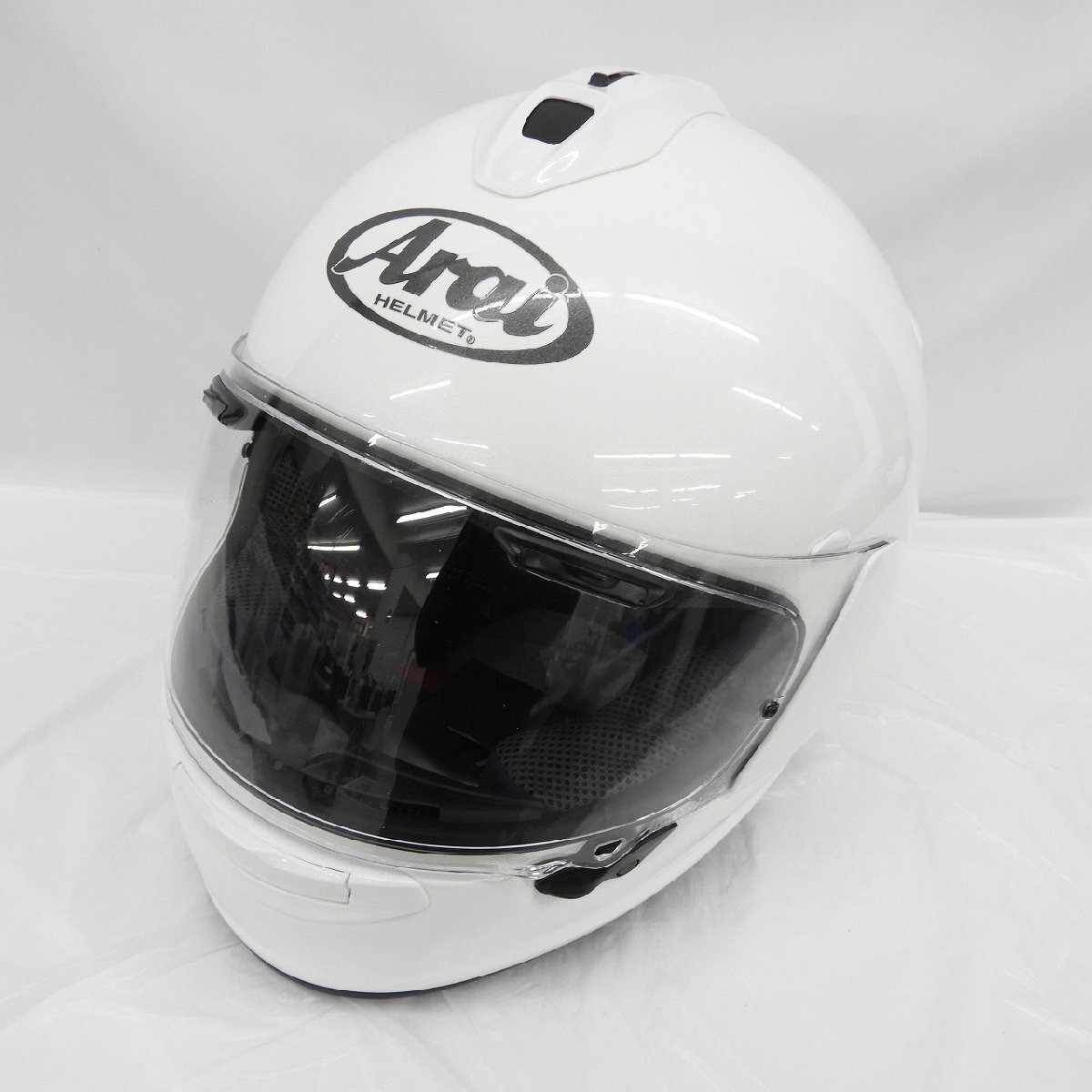 【中古品】Arai アライ フルフェイスヘルメット Vector-X ベクターX グラスホワイト サイズ：61-62cm 721100691 0407_画像1