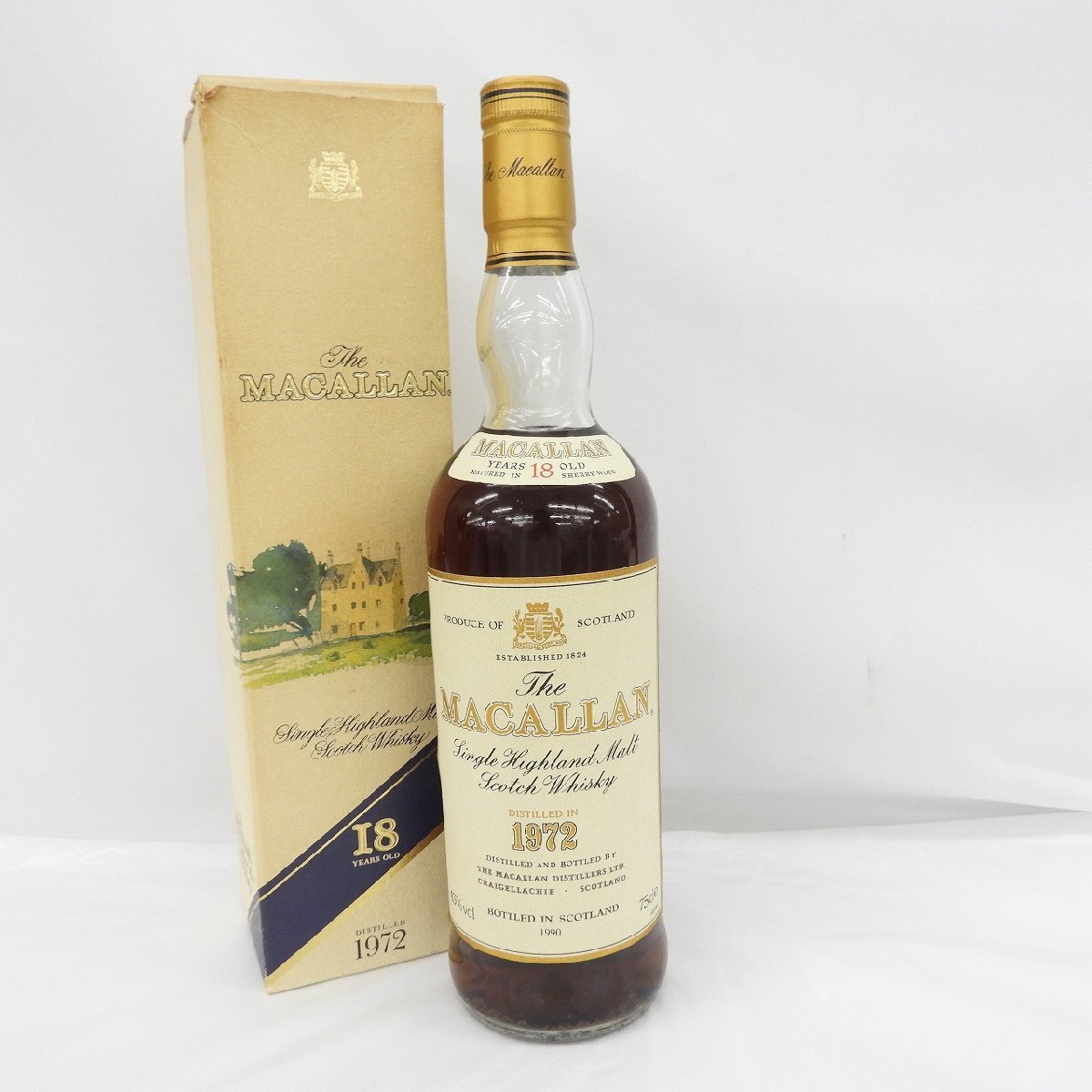 【未開栓】The MACALLAN ザ・マッカラン 18年 1972-1990 マチュアード・イン・シェリーウッド ウイスキー 750ml 43% 箱付 11545620 0409の画像1