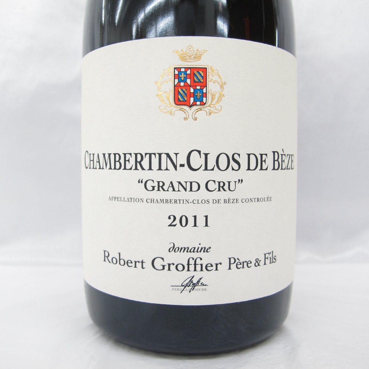 【未開栓】 Robert Groffier ロベール・グロフィエ シャンベルタン クロ・ド・ベーズ グラン・クリュ 2011 赤 ワイン 750ml 11547861 0411の画像2