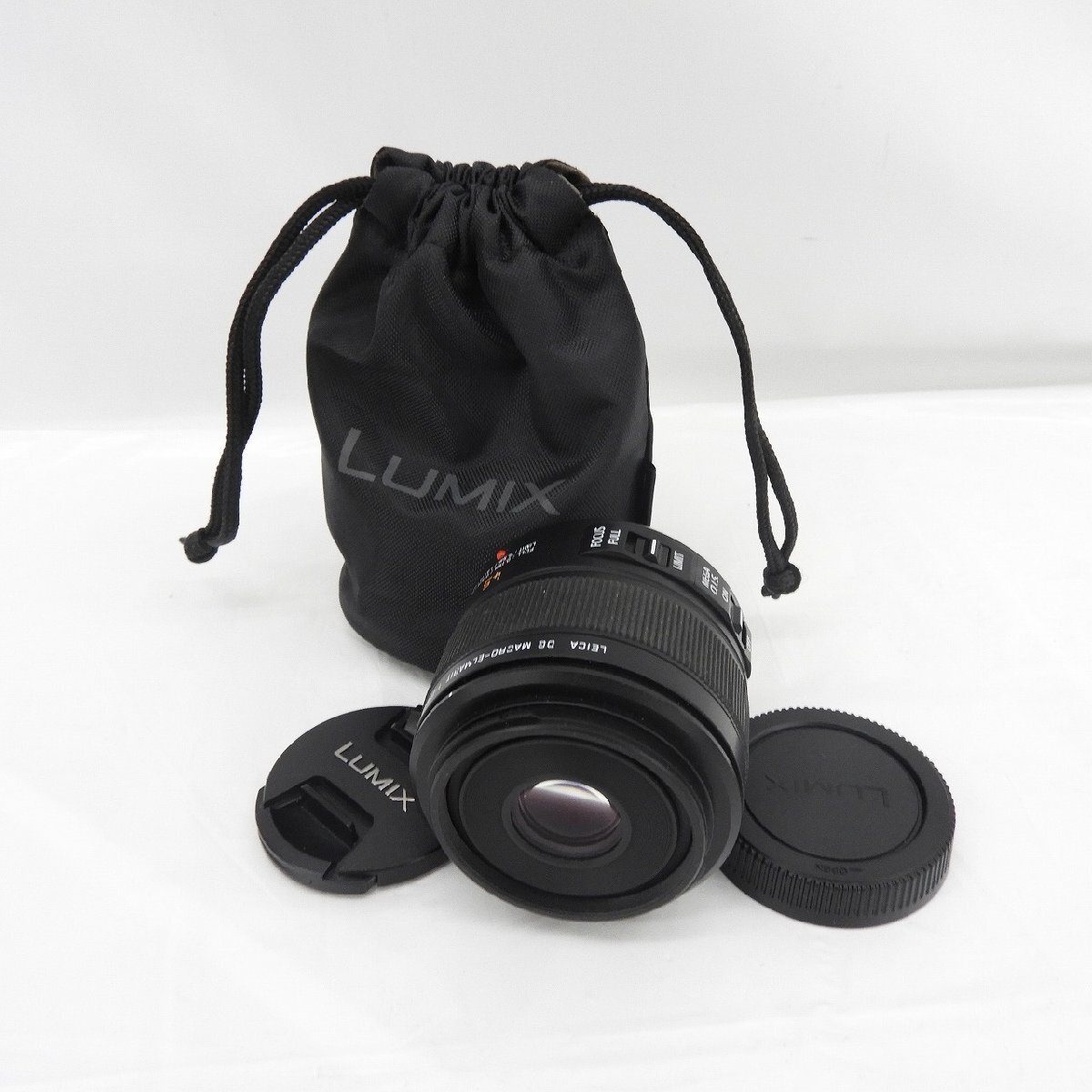 【美品】Panasonic パナソニック 単焦点 カメラレンズ LUMIX LEICA DG MACRO-ELMARIT 1:2.8/45 ASPH. MEGA O.I.S 894102567 0412
