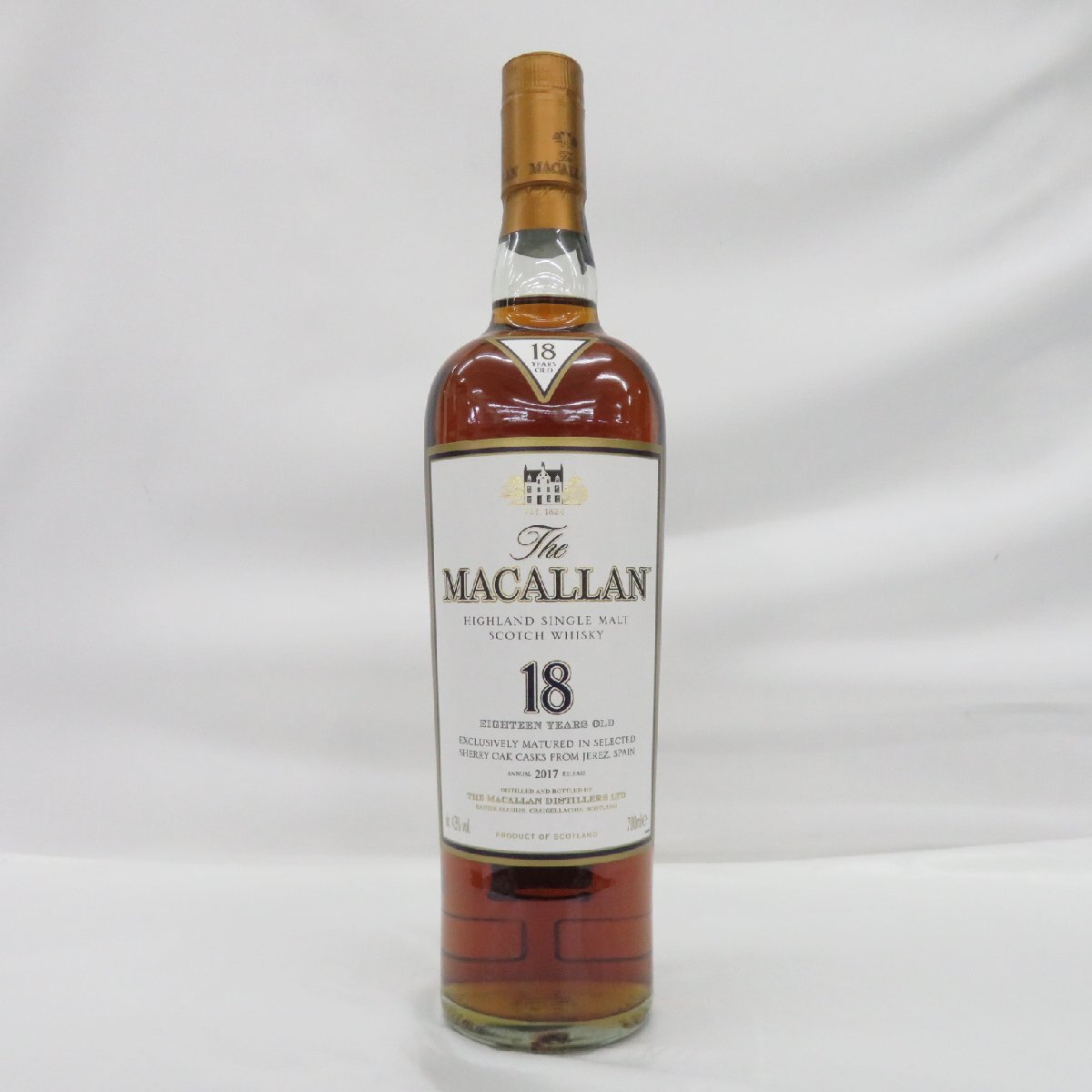 【未開栓】The MACALLAN ザ・マッカラン 18年 2017 シェリーオーク ウイスキー 700ml 43% 箱付 11554150 0418_画像2