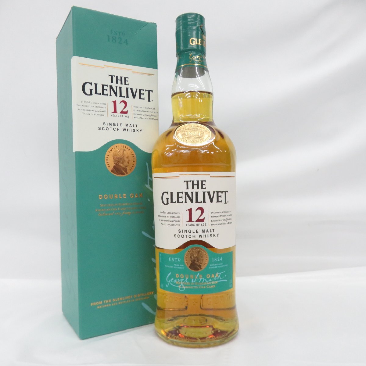 【未開栓】THE GLENLIVET ザ・グレンリベット 12年 ダブルオーク ウイスキー 700ml 40% 箱付 11541211 0418_画像1
