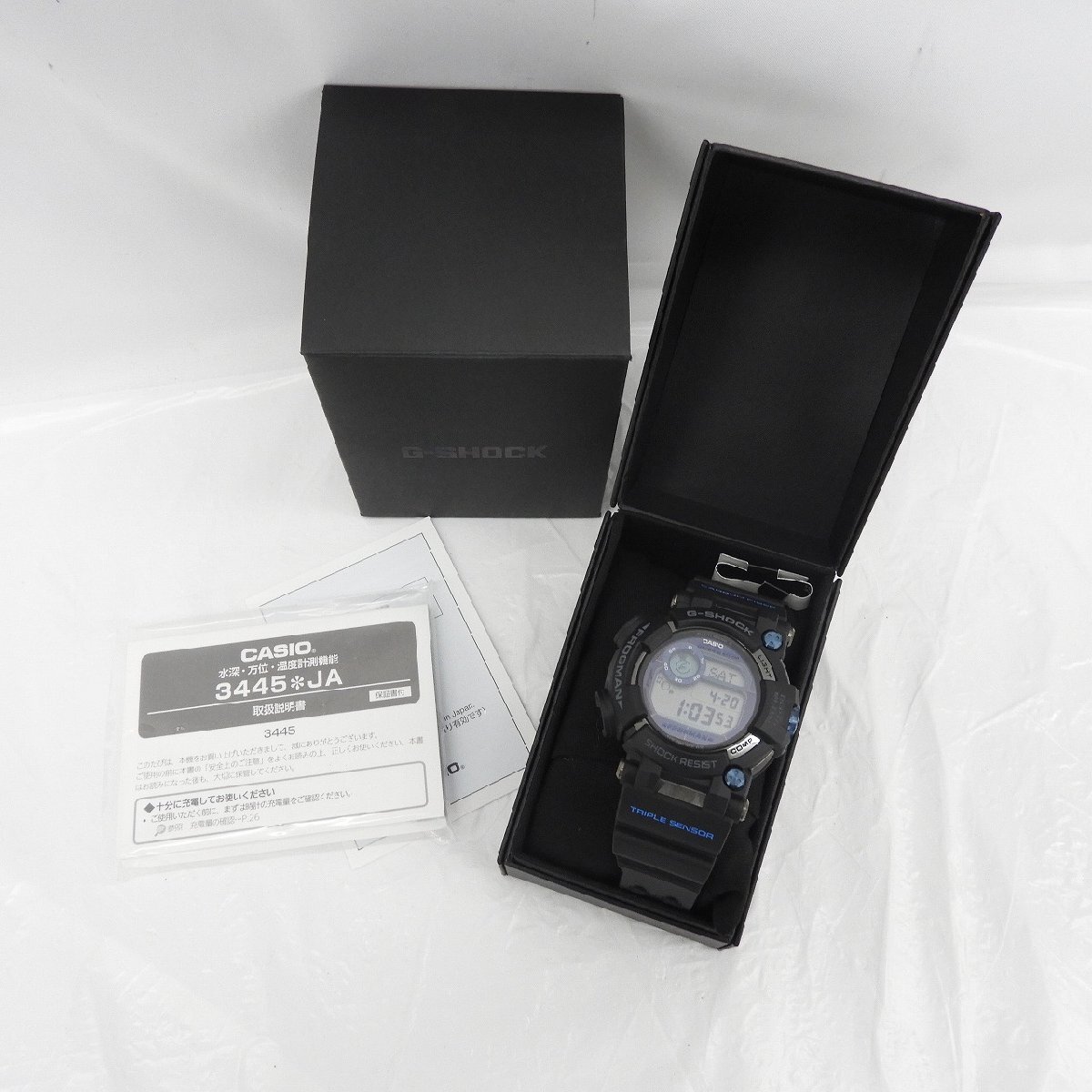【美品】CASIO カシオ 腕時計 G-SHOCK Gショック フロッグマン GWF-D1000B-1JF 箱付 11556411 0423の画像1