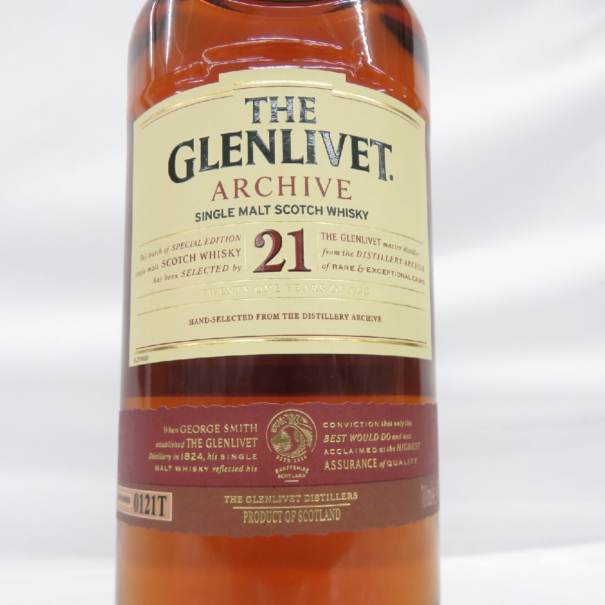 【未開栓】THE GLENLIVET ザ・グレンリベット 21年 アーカイブ ウイスキー 700ml 43% 箱付 11556209 0426の画像3