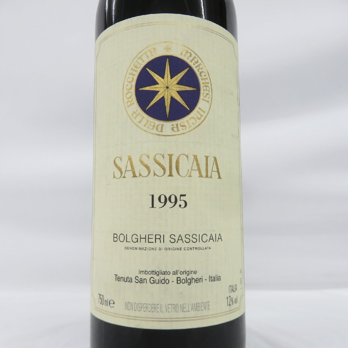 【未開栓】SASSICAIA サッシカイア 1995 赤 ワイン 750ml 12% ※目減り(小)有 11560708 0426の画像2