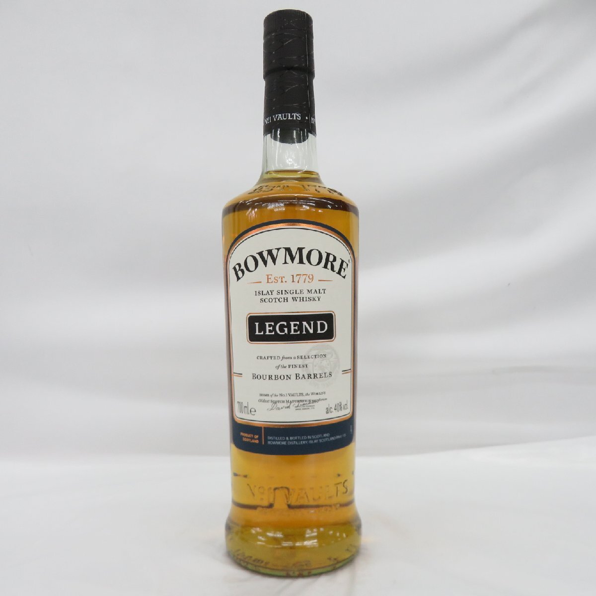 【未開栓】BOWMORE ボウモア レジェンド バーボンバレル ウイスキー 700ml 40% 箱付 11558760 0427の画像2