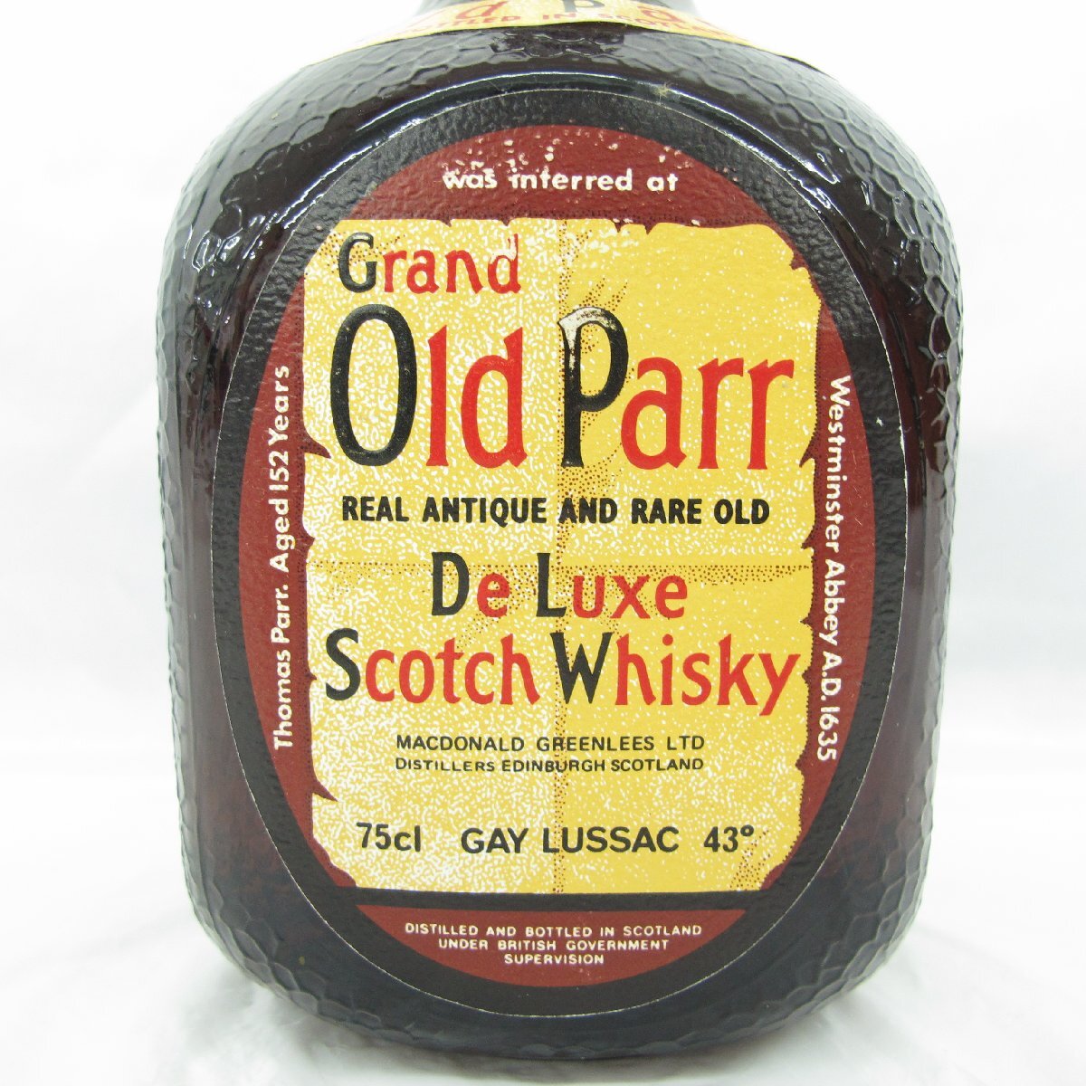 1円～【未開栓】Grand Old Parr グランド オールドパー デラックス ウイスキー 750ml 43% 11546535 0427_画像2