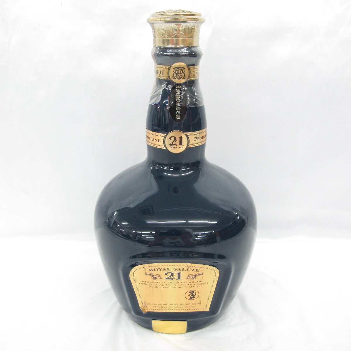 1円～【未開栓】ROYAL SALUTE ロイヤルサルート 21年 青 陶器ボトル ウイスキー700ml 40％ 1386g 11553278 0427の画像4