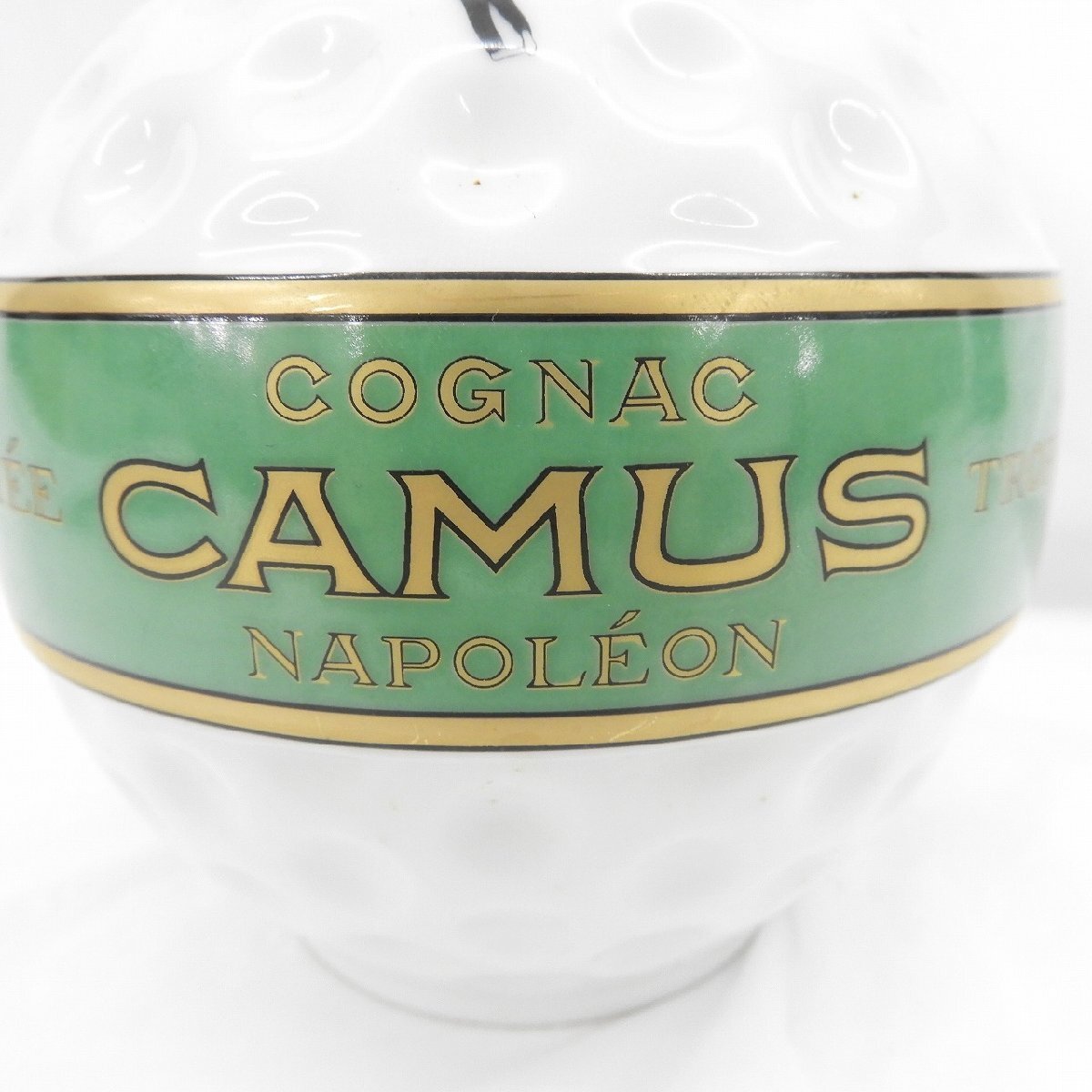 【未開栓】CAMUS カミュ ナポレオン ゴルフボール型 陶器ボトル ブランデー 700ml 40％ 1212g 11522225 0429の画像5