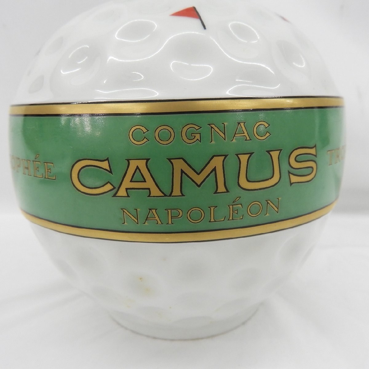 【未開栓】CAMUS カミュ ナポレオン ゴルフボール型 陶器ボトル ブランデー 700ml 40％ 1212g 11522225 0429の画像2