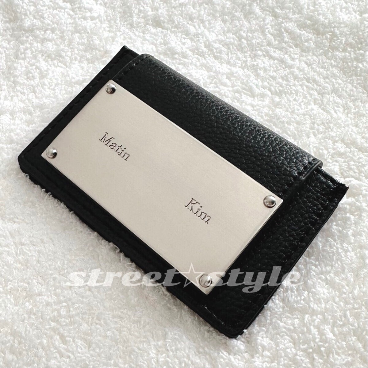  Martin Kim black Matin Kim card-case card inserting Mini purse 