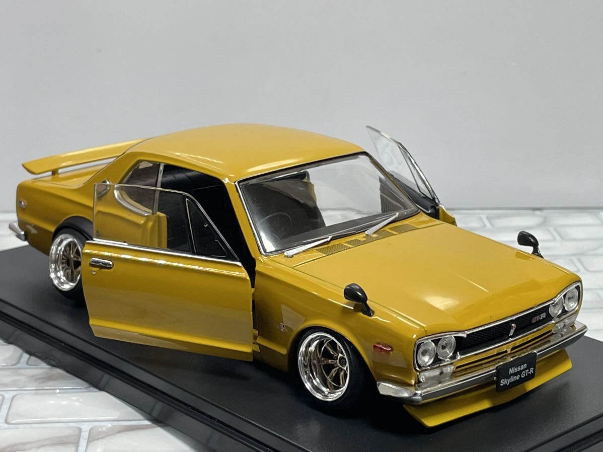 極上高旧車/国産名車コレクション1/24 NISSANスカイライン2000GT-R ハコスカ KPGC10 ワタナベタイプ深リムホイール チンスポ装着