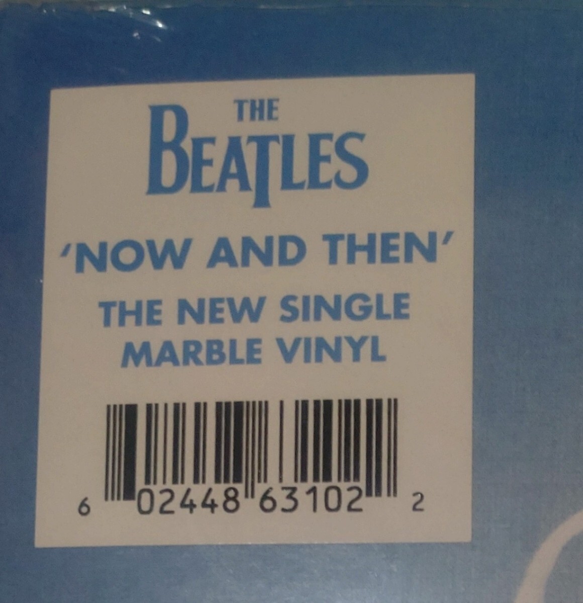 7インチシングルレコード Now And Then Blue & White Marble Vinyl The Beatles ビートルズ ナウ アンド ゼン マーブル 輸入盤_画像3