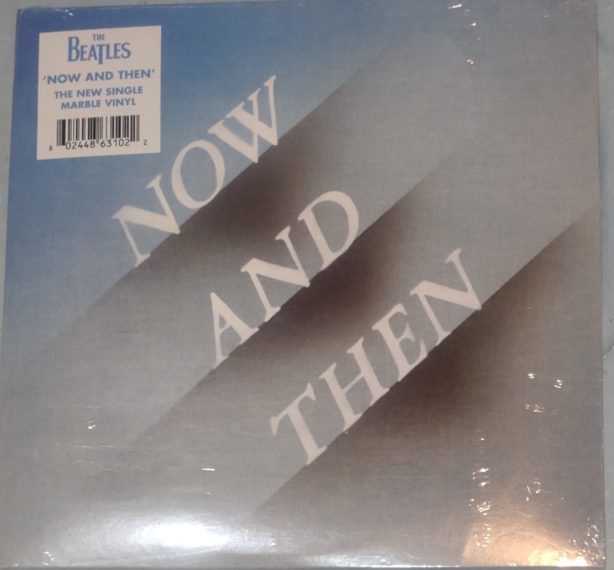 7インチシングルレコード Now And Then Blue & White Marble Vinyl The Beatles ビートルズ ナウ アンド ゼン マーブル 輸入盤_画像2