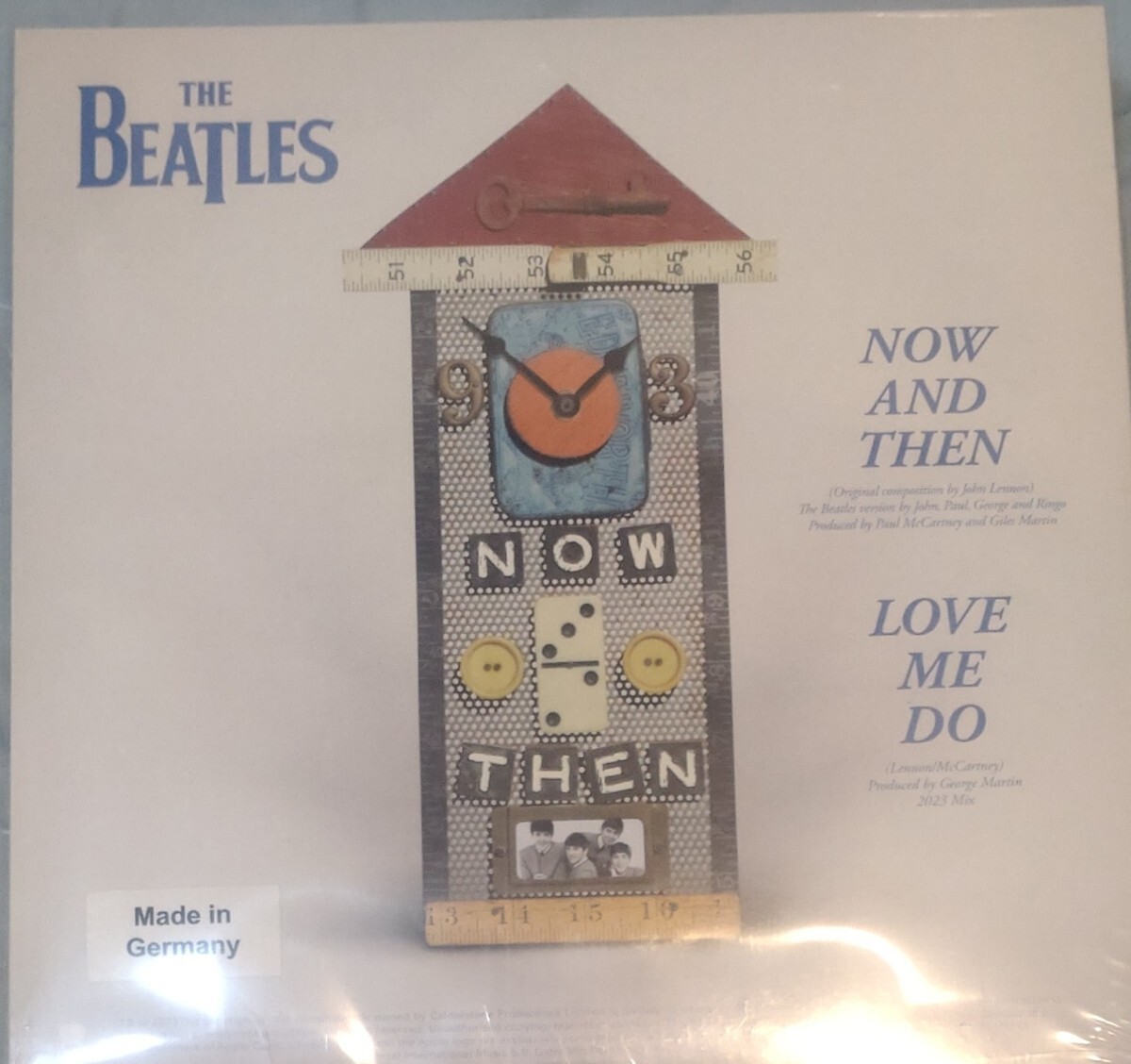7インチシングルレコード Now And Then Blue & White Marble Vinyl The Beatles ビートルズ ナウ アンド ゼン マーブル 輸入盤_画像4