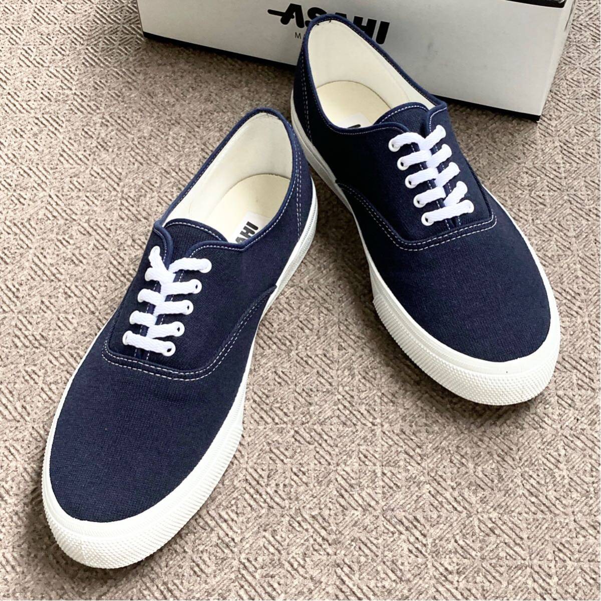 BOX付 ASAHI DECK SHOES 503 NAVY 27.5㎝ MADE IN JAPAN / アサヒ デッキシューズ 日本製 久留米 US NAVY USN_画像3