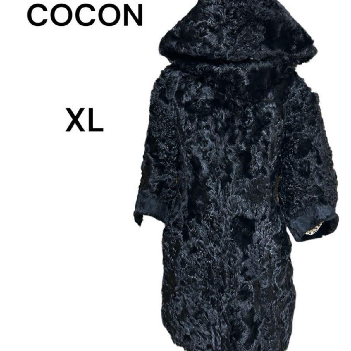 COCON JAPAN ファー 毛皮 コート ココン ジャパン 黒 ブラック