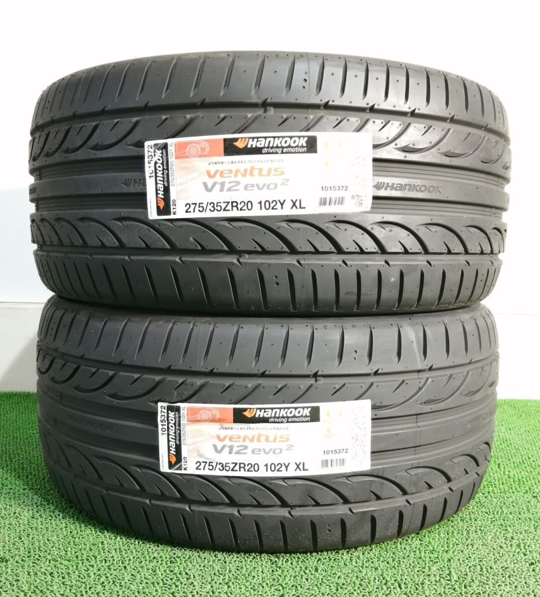 275/35R20 102Y XL Hankook Ventus V12 evo2 K120 新品 サマータイヤ 2本セット 2022年製 送料無料 275/35/20 ハンコックの画像1