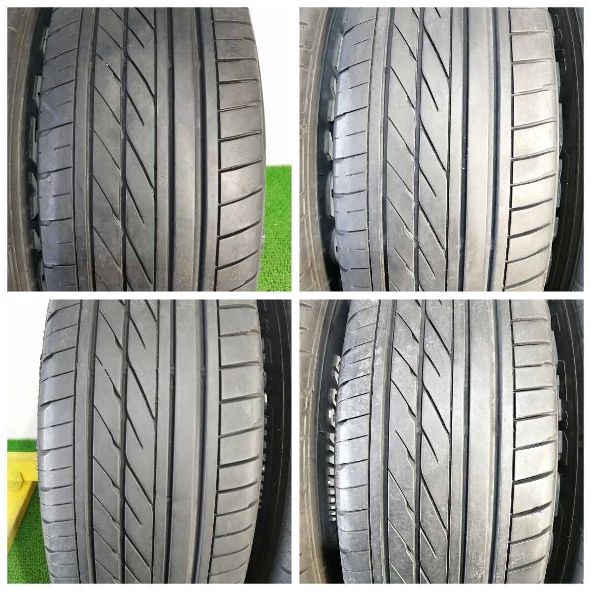 17×6.5J 6×139.7 BATTLESHIP ハイエース 215/60R17 109/107R Goodyear EAGLE＃1 中古 サマータイヤ ホイール付き4本セット U3499._画像8