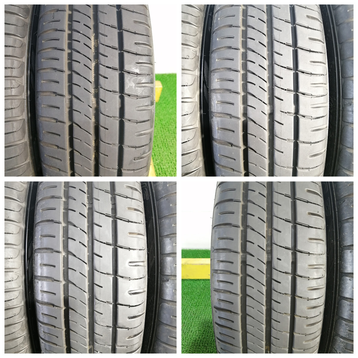 14×4.5J 4×100 ENKEI ワゴンR ムーヴ 155/65R14 75S Dunlop ENASAVE EC204 中古 サマータイヤ ホイール付き4本セット 2022年製 U3493.の画像7