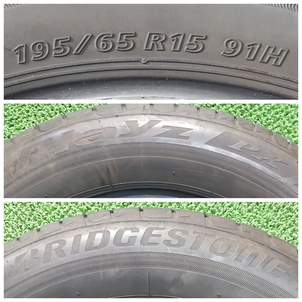 195/65R15 91H Bridgestone Playz PX 中古 サマータイヤ 2本セット 2019年製 送料無料 195/65/15 ブリヂストン U3511.F_画像4