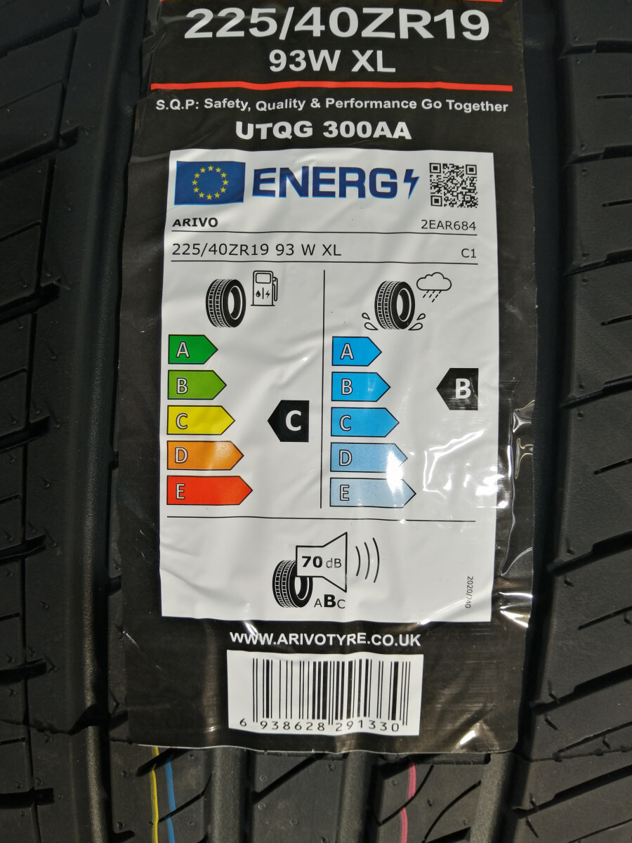 225/40R19 93W XL ARIVO ULTRA ARZ5 新品 サマータイヤ 4本セット 2023年製 11月製造 送料無料 225/40/19の画像2