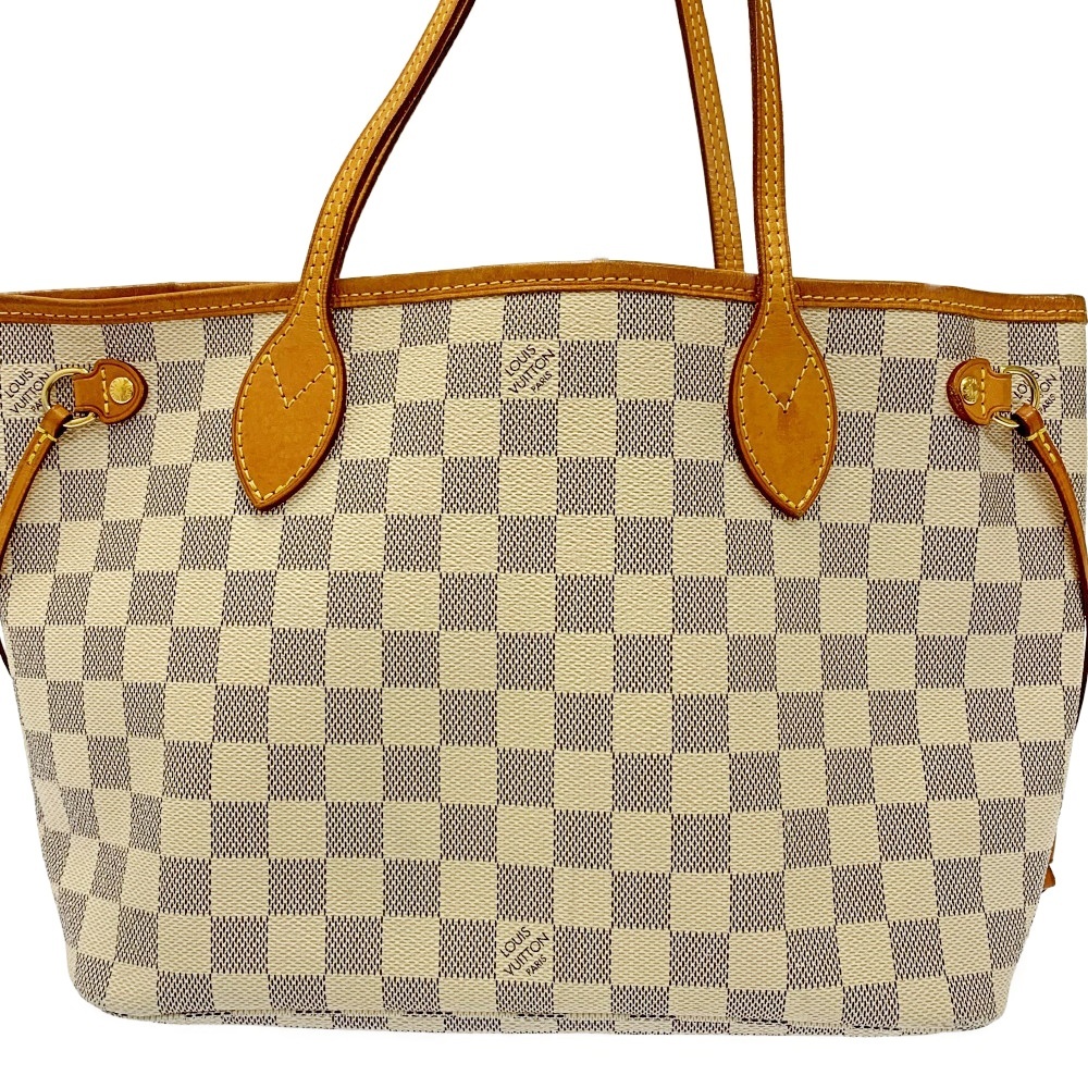 LOUIS VUITTON ルイ・ヴィトン N51110 ダミエ ダミエアズールキャンバス ネヴァーフルPM ホワイト 175112 ショルダーバッグ_画像4