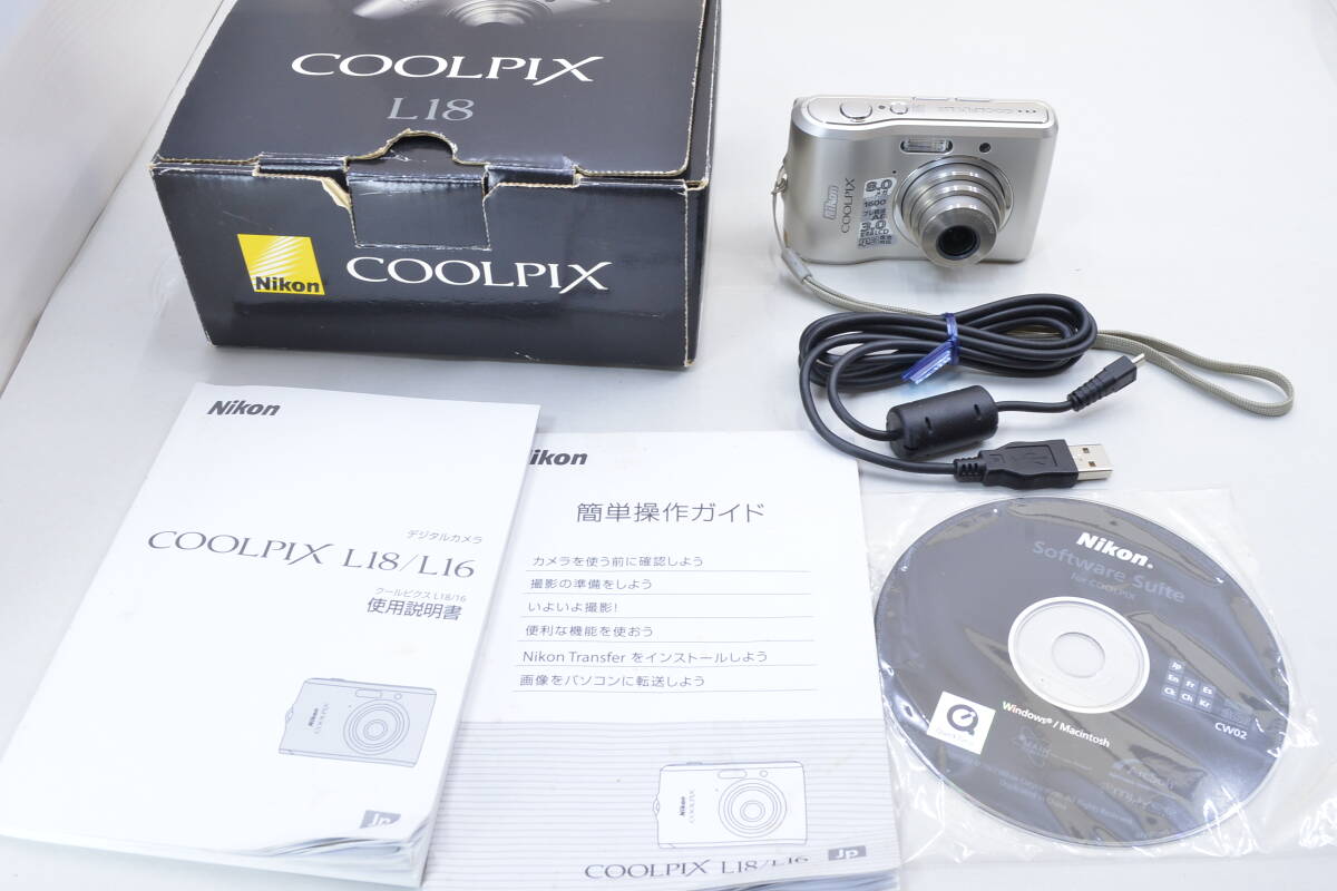 【ecoま】NIKON COOLPIX L18 美品 単三電池対応 コンパクトデジタルカメラの画像1