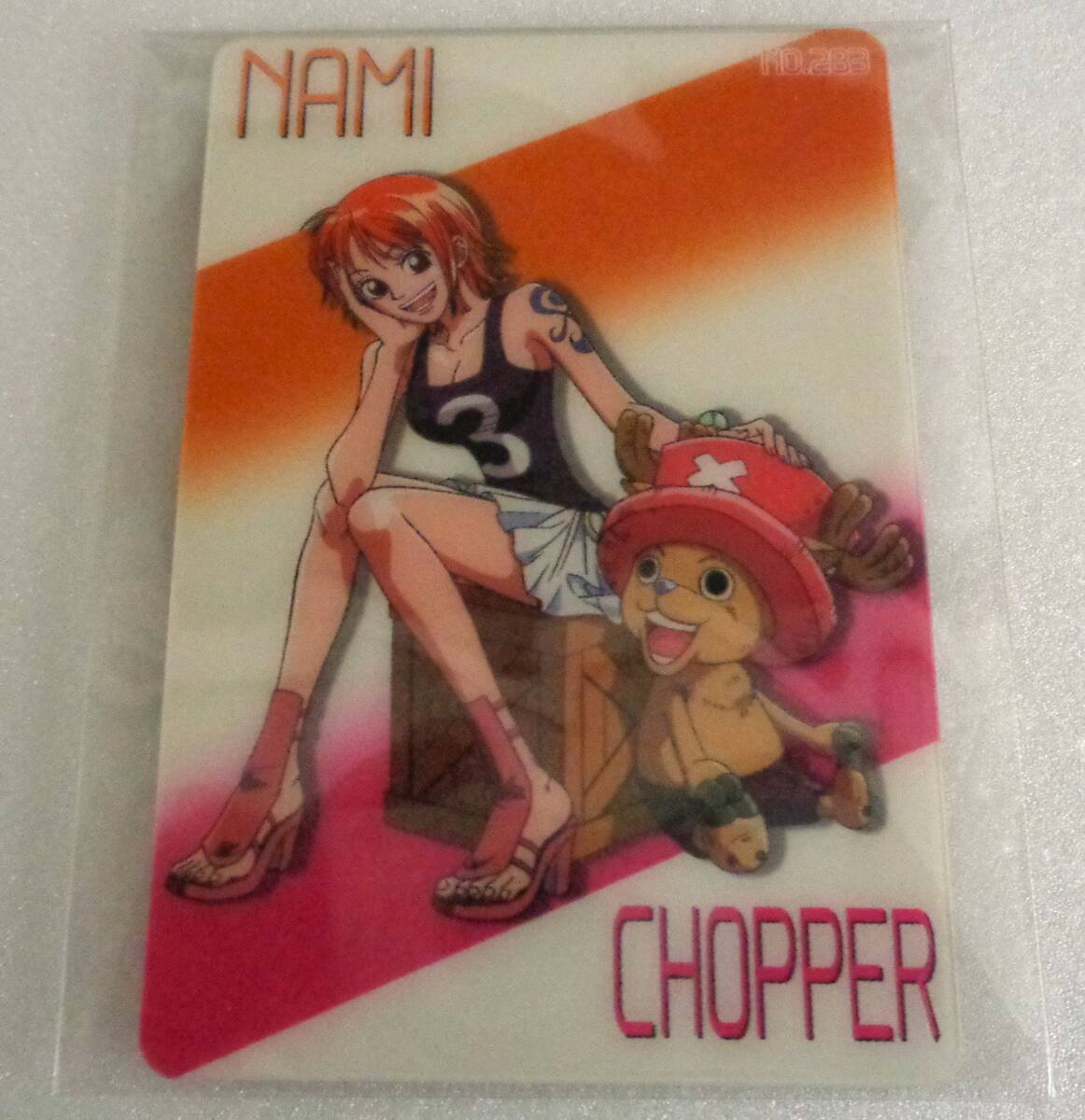 ONEPIECE グミカード NO.283 NAMI CHOPPER 海賊王グミ プラスティックカード ワンピース ナミ チョッパーの画像1