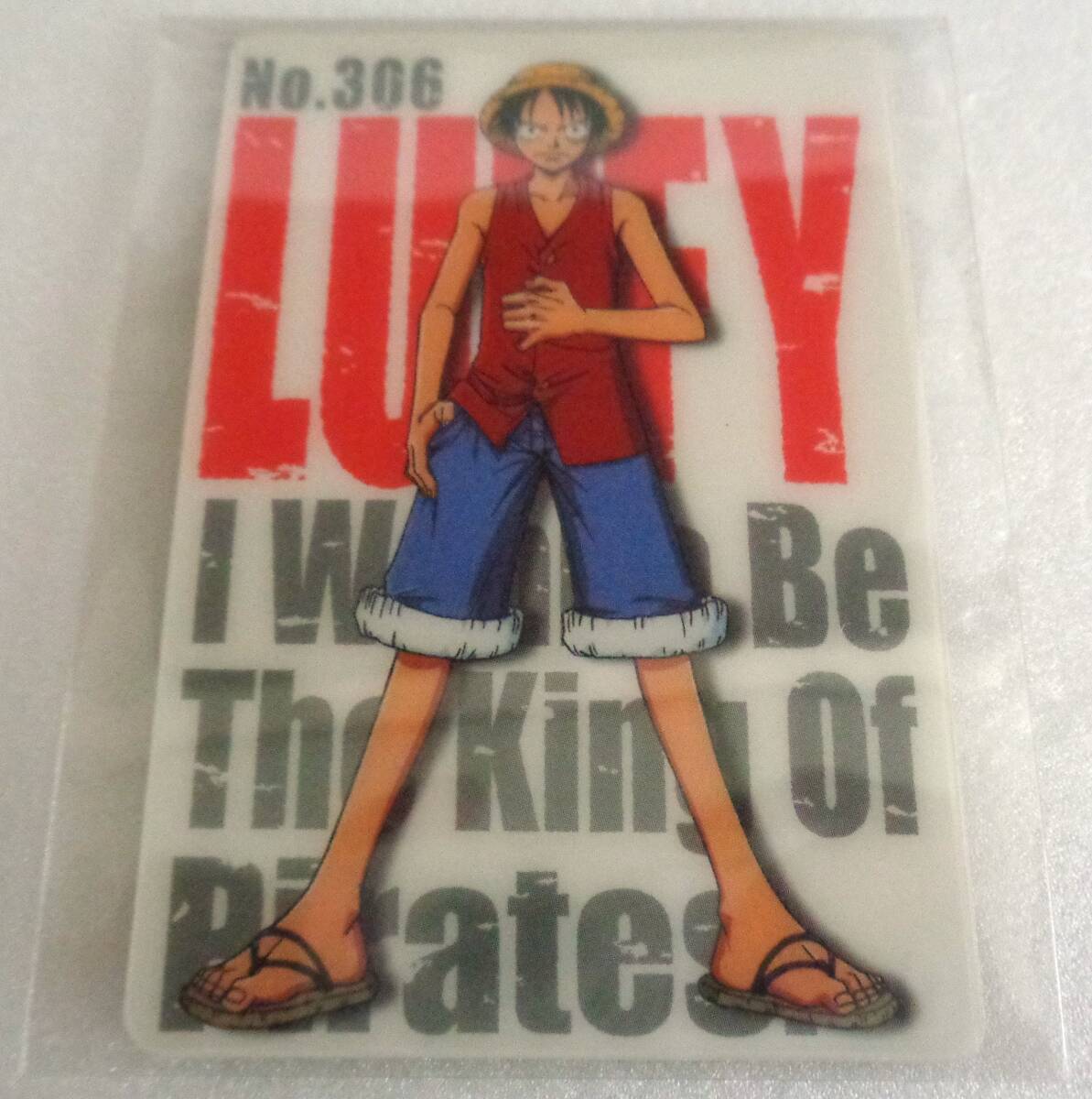 ONEPIECE グミカード NO.306 LUFFY 海賊王グミ プラスティックカード ワンピース ルフィの画像1