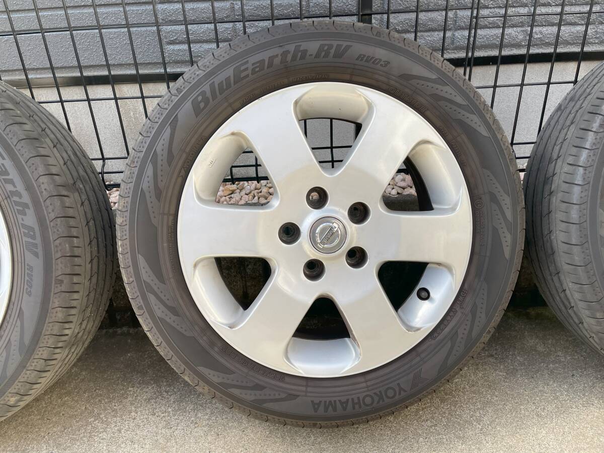 【中古タイヤ・ホイールセット】日産 純正 C25セレナ  BluEarth-RV RV03 195/60R16 89V 2022年製 4本セットの画像3