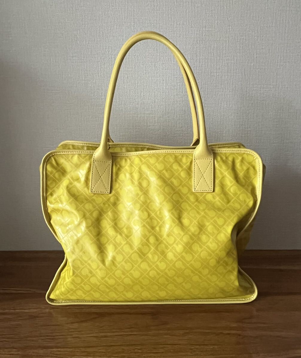 1 раз использование прекрасный товар GHERARDINI Gherardini большая сумка желтый 