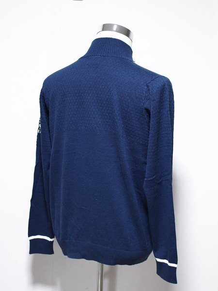 OAKLEY オークリー ハーフジップ ロゴ刺繍 綿混 長袖 サマーニットカットソー Tシャツ XL_画像2