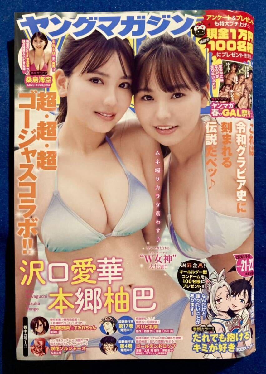 ヤングマガジン2024年21号 沢口愛華 本郷柚巴 桑島海空 GAL祭り応募券付きチェキ応募用紙QUOカード プレ 新品 送料無料 510円の画像1