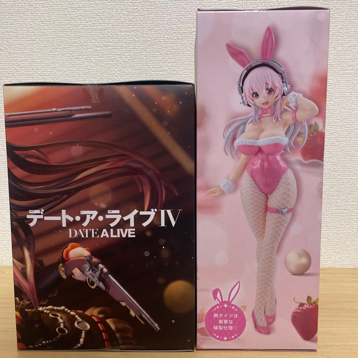 【新品未開封】デート・ア・ライブ  時崎狂三 刻々帝 ザフキエル すーぱーそに子 バニー Pink ver. フィギュア2点セット