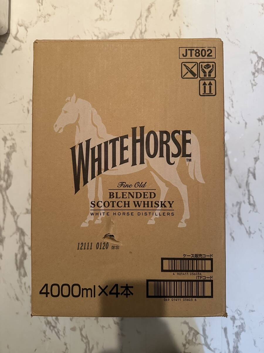 【未開栓】ホワイトホース ウイスキー 4000ml 4Lペット4本 WHITE HORSE ファインオールド 40％ の画像3