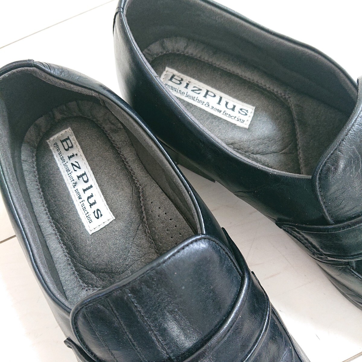 ビジネスシューズ レザーシューズ 革靴 ブラック 黒 靴 26.5cm 4E 日本製 の画像2