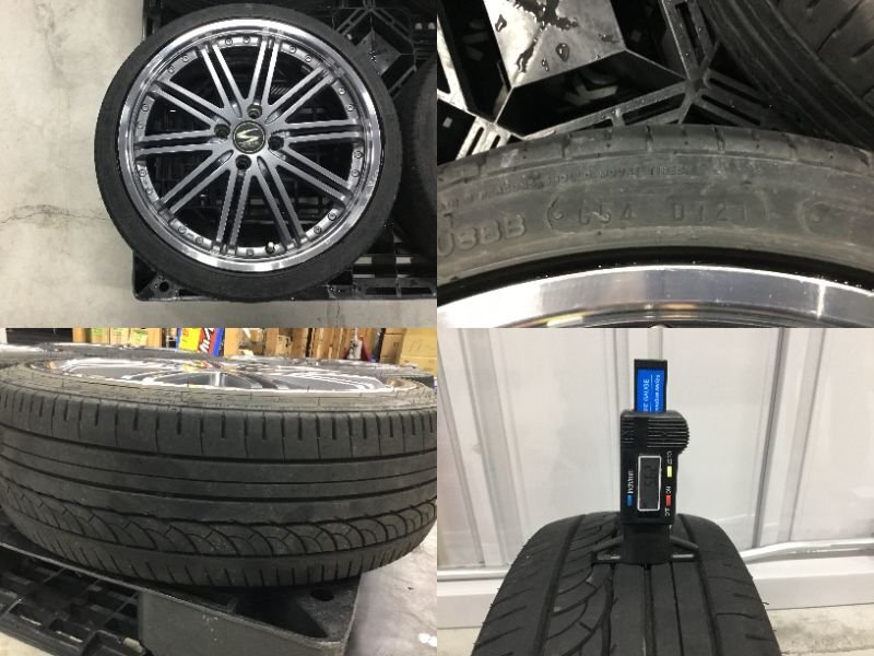 ★山形店 中古夏タイヤ＆ホイール4本セット S-HOLD エレノア 1755 100 4H +45 & ナンカン AS-1 165/45R17 2021年 ワゴンR,N-BOX等 軽自動車の画像2