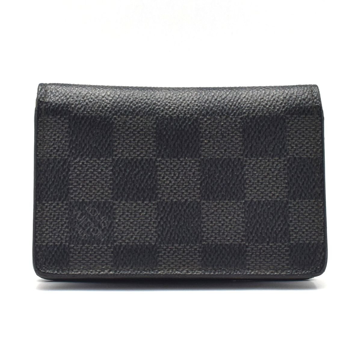 LOUIS VUITTON ダミエ グラフィット オーガナイザー ドゥ ポッシュ 名刺入れ イニシャル入り カード入れ カードケース N63075 [H207623]の画像1