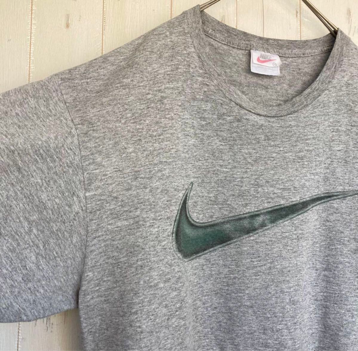 【USA製】90’s NIKE ビンテージ ナイキ スウォッシュ プリント 半袖 Tシャツ メンズ　