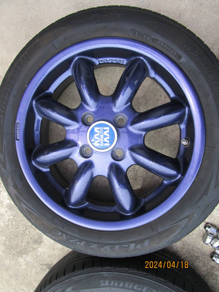  Subaru.R1.R2 original. minilite,4.5J|100|+45. Play z.155|60R15 mountain equipped collection 4ps.@. other light .OK