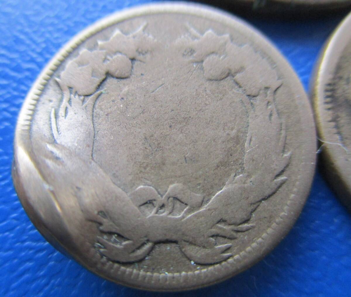 USA★１￠（白）銅貨★３枚★1822、1857、1859年★最低の状態★南北戦争の前★19～28mm_画像5