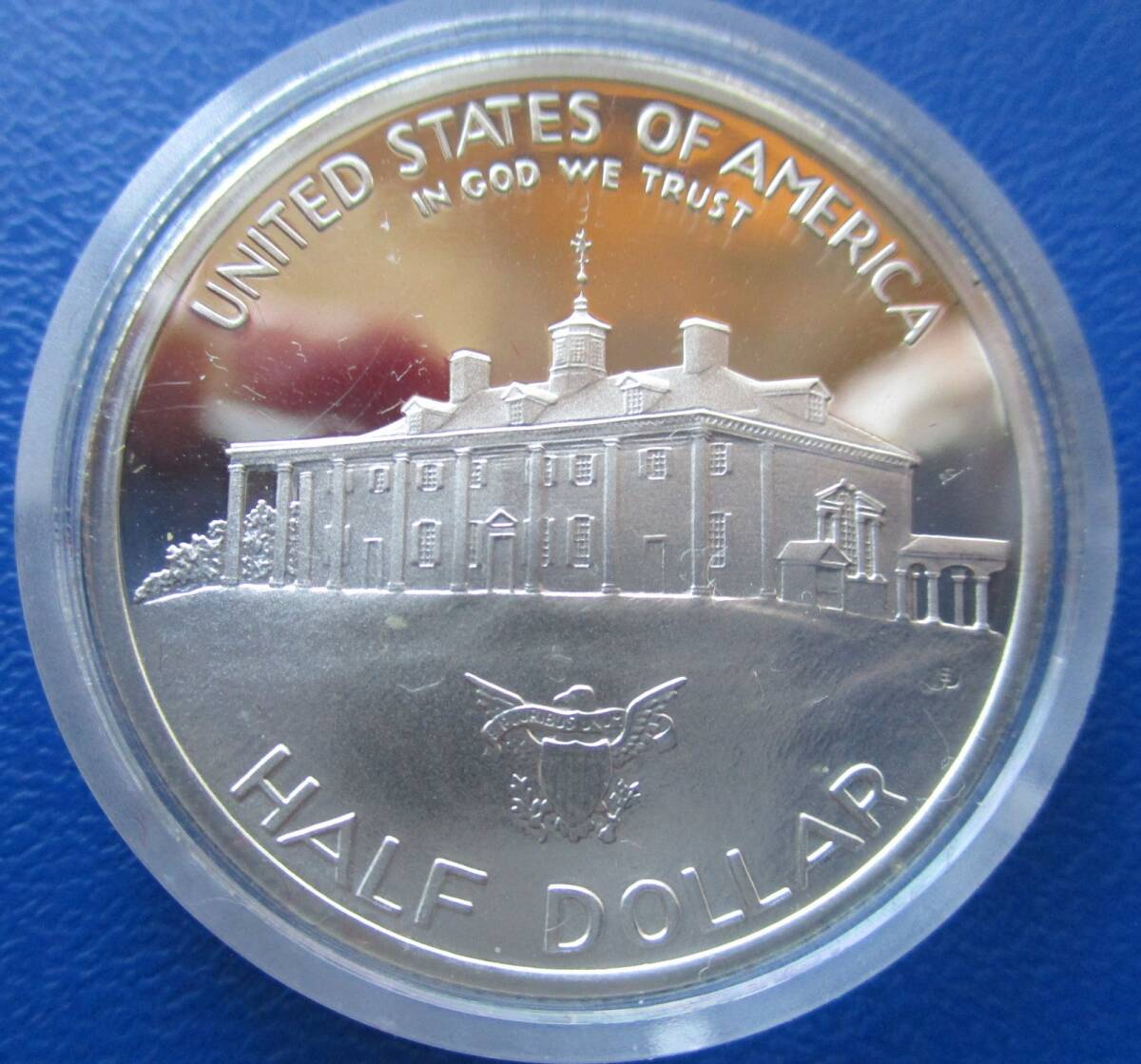 USA★ワシントン 250歳★プルーフ★50￠記念銀貨★1982年-S★ASW= 11g+★箱付きの画像6