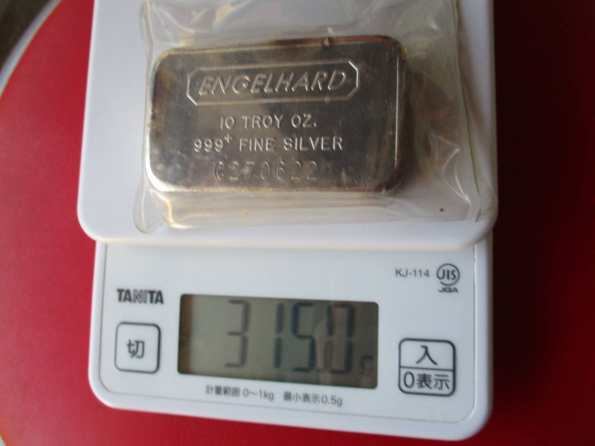 .999銀★10 オンス★インゴット★Engelhard Mint★ビニール入り★ASW= 311g_画像4